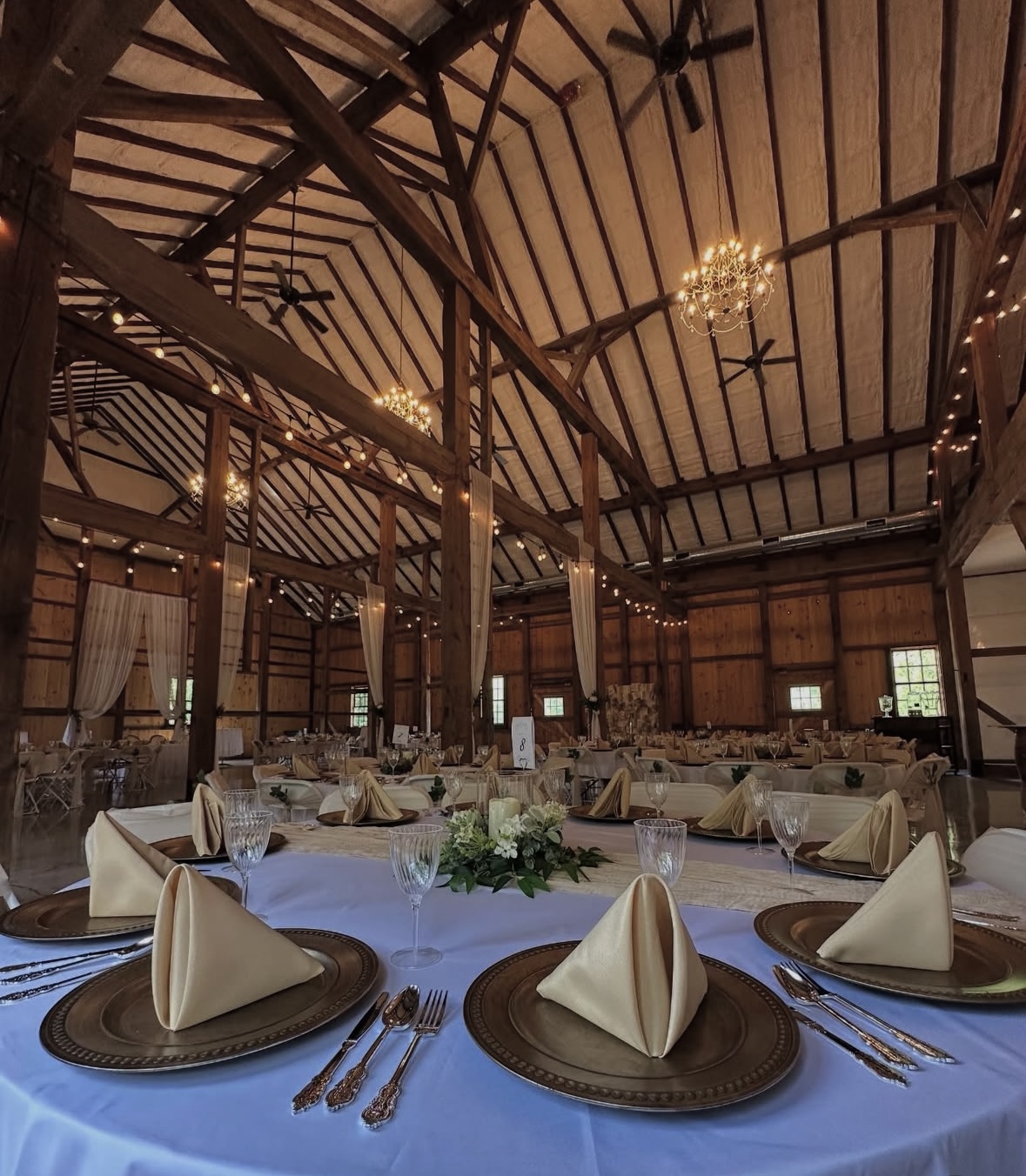Beautiful barn wedding reception at Shawnee Run Venue in Pennsylvania